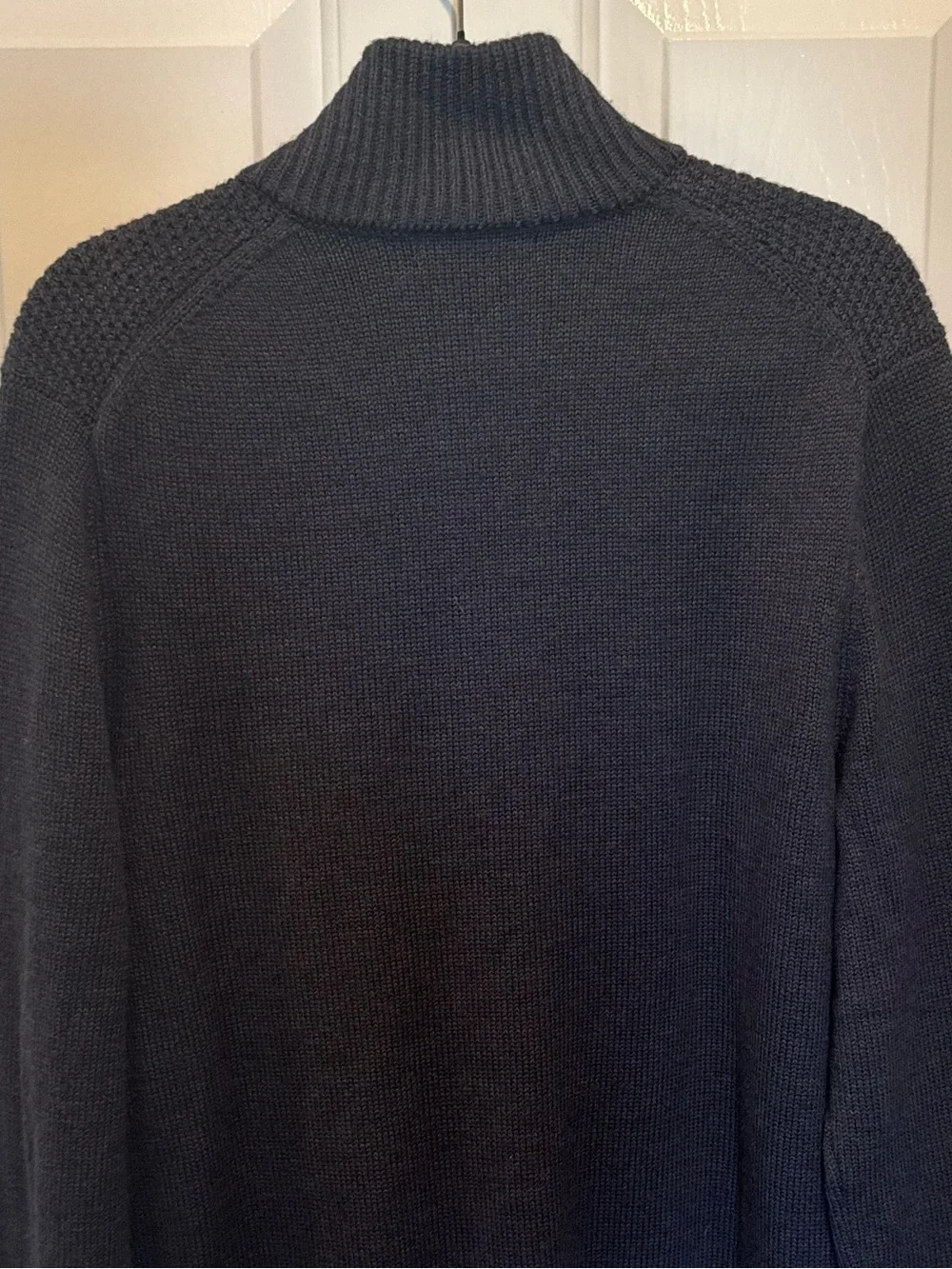 Mens Banana Republic Dark Gray Full-Zip Shawl Collar Sweater Size L
